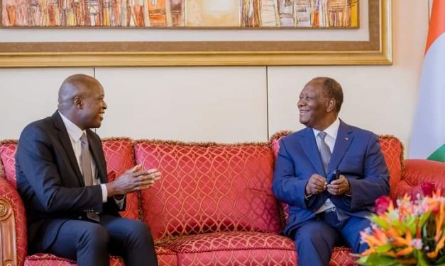 Côte d’Ivoire : Dr Abdallah Toikeusse MABRI, Président de l’UDPCI RECU PAR Le Président de la République, Alassane Ouattara