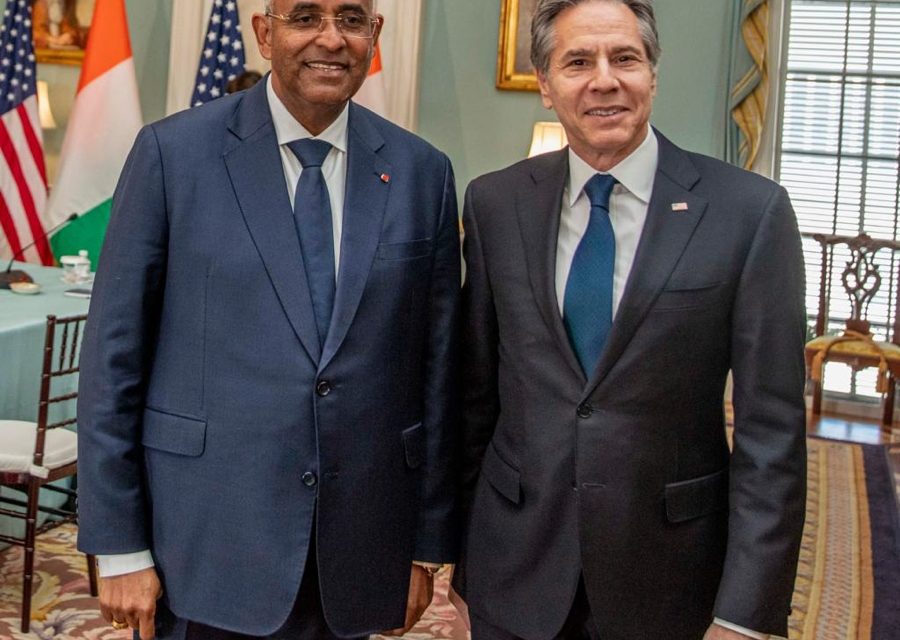 diplomatie:Coopération Etats-Unis Côte d’Ivoire/ Premier Ministre Patrick Achi fait le point avec le Secrétaire d’Etat Américain Antony Blinken